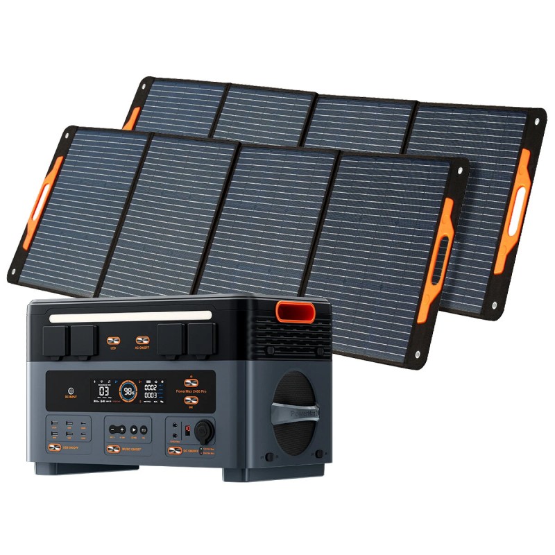 Blackview OSCAL PowerMax 2400 Pro kannettava rullattava verkkoon kytkettävä 2016Wh LiFePO4-akku varavirtalähde 800W kaiuttimet