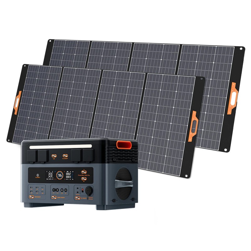 Blackview OSCAL PowerMax 2400 Pro kannettava rullattava verkkoon kytkettävä 2016Wh LiFePO4-akku varavirtalähde 800W kaiuttimet