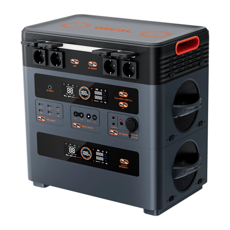 Blackview OSCAL BP2400 Pro kannettava litiumrautafosfaattiakku 1872Wh 2400W vaihtovirtalähtö