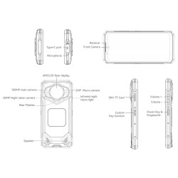 DOOGEE S200 X kestävä 5G-älypuhelin 32Gt/512Gt muistia 100MP-pääkamera 1,32 AMOLED-takanäyttö 10100mAh