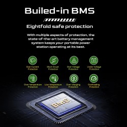 Blackview OSCAL PowerMax 700 kannettava varavirtakeskus 666 wattituntia 12 lähtöä lcd-näytöllä langaton lataus