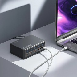 Blitzwolf BW-i9 110W 5-porttinen USB-C ja USB-A pöytälaturi digitaalinen näyttö