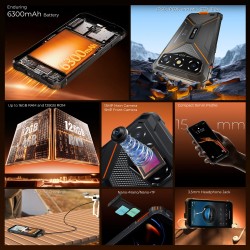 Oukitel G3 kestävä 6 tuuman 16 Gt ja 128 Gt 6300 mAh IP68/IP69K