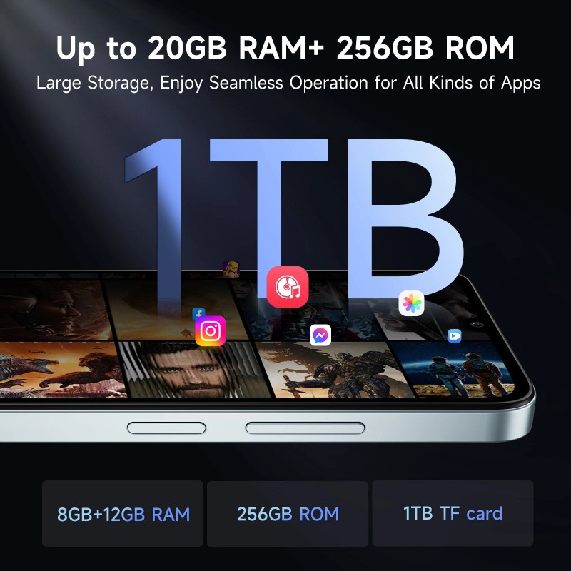 FOSSiBOT S2 50MP-kamera 20Gt/256Gt 6,72-tuuman näyttö 5000mAh NFC Android14 4G-älypuhelin