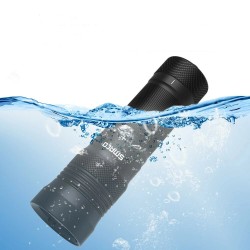 SMACO F2 IPX8 sukellustaskulamppu ammattikäyttöön USB-ladattava 26650 1000lm 50m