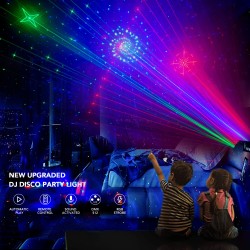 Elfeland 5 toimintoa lavavalo juhliin diskovalaisin UV-mustavalo kultastrobovalo taikapallo