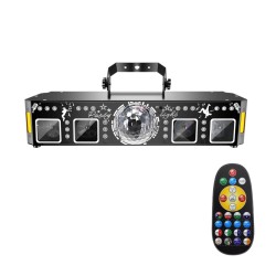 Elfeland 5 toimintoa lavavalo juhliin diskovalaisin UV-mustavalo kultastrobovalo taikapallo