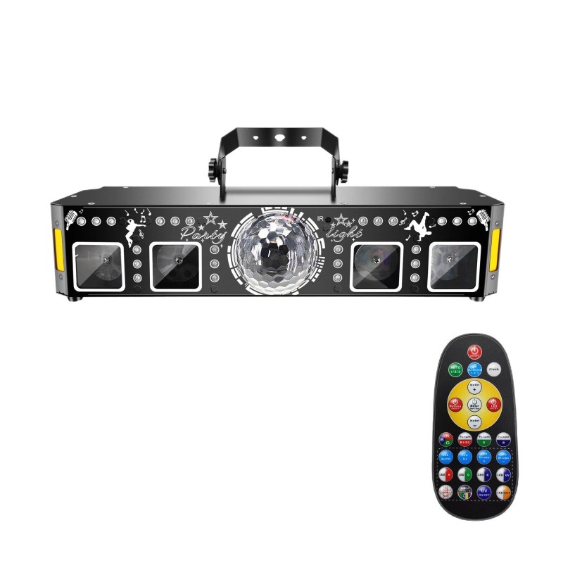 Elfeland 5 toimintoa lavavalo juhliin diskovalaisin UV-mustavalo kultastrobovalo taikapallo