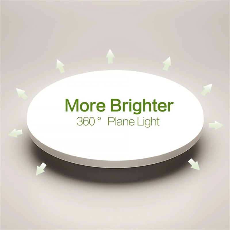 Elfeland 48 watin pyöreä led-kattovalaisin 4 senttimetrin ohut pinta-asennettava kolmivärinen