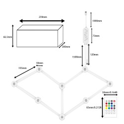 BlitzWill BW-SL1 älykäs muokattava RGBIC LED valopalkkisetti Tuya WiFi musiikkisynkronointi Alexa ja Google Assistant