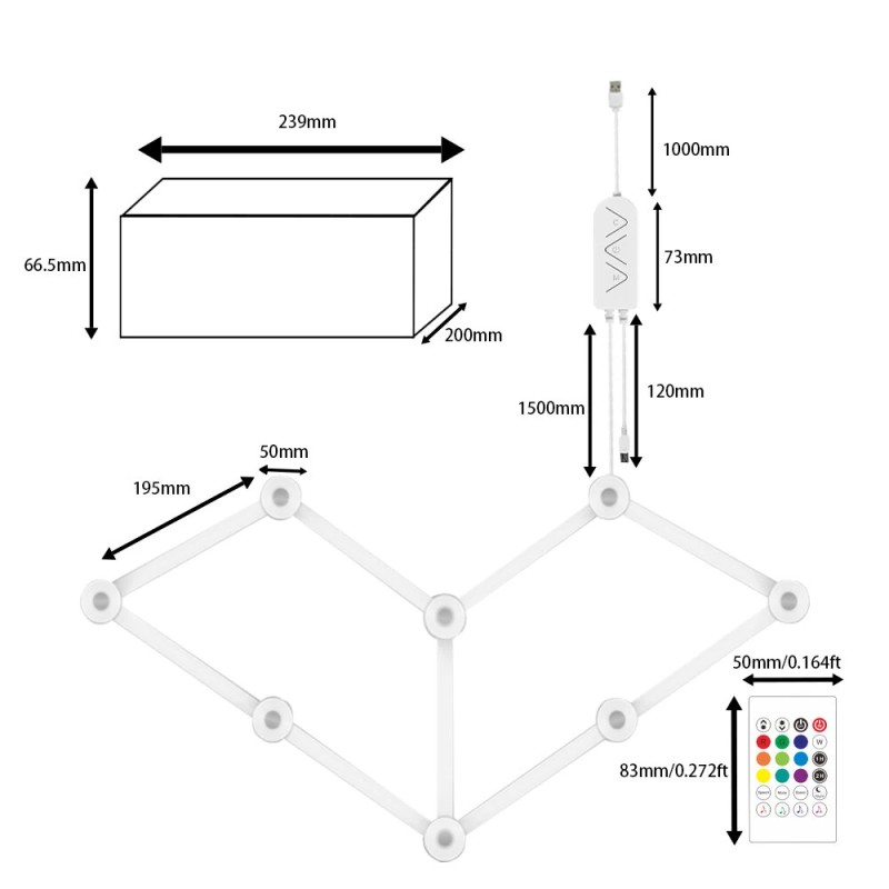 BlitzWill BW-SL1 älykäs muokattava RGBIC LED valopalkkisetti Tuya WiFi musiikkisynkronointi Alexa ja Google Assistant