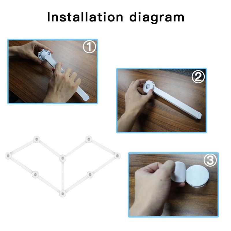 BlitzWill BW-SL1 älykäs muokattava RGBIC LED valopalkkisetti Tuya WiFi musiikkisynkronointi Alexa ja Google Assistant