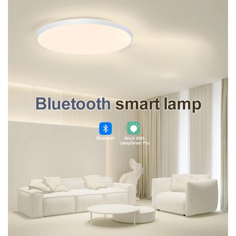 Elfeland 50W 37cm älykäs LED-kattovalaisin kaukosäätimellä pölytiivis himmennettävä 3000–6000K olohuoneeseen ja makuuhuoneeseen