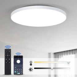 Elfeland 80W 47cm led älykattovalaisin kaukosäädin pölysuojattu himmennettävä olohuoneeseen makuuhuoneeseen 180 240V