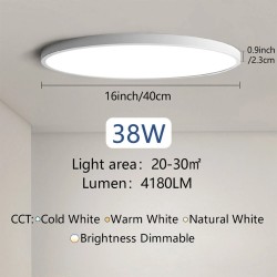 Elfeland led-älykattovalaisin 38W ja 48W 40 cm ja 50 cm himmennettävä värilämpötila sovellus kaukosäädin