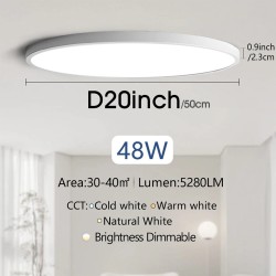 Elfeland led-älykattovalaisin 38W ja 48W 40 cm ja 50 cm himmennettävä värilämpötila sovellus kaukosäädin