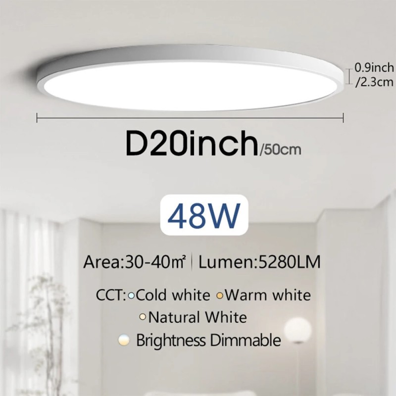 Elfeland led-älykattovalaisin 38W ja 48W 40 cm ja 50 cm himmennettävä värilämpötila sovellus kaukosäädin