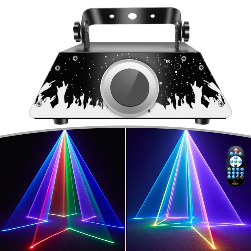 Elfeland RGB-animaatioprojektori kaukosäätimellä DMX512 10 metrin säde 9 esiasetettua kuviota bileisiin