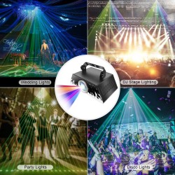 Elfeland RGB-animaatioprojektori kaukosäätimellä DMX512 10 metrin säde 9 esiasetettua kuviota bileisiin