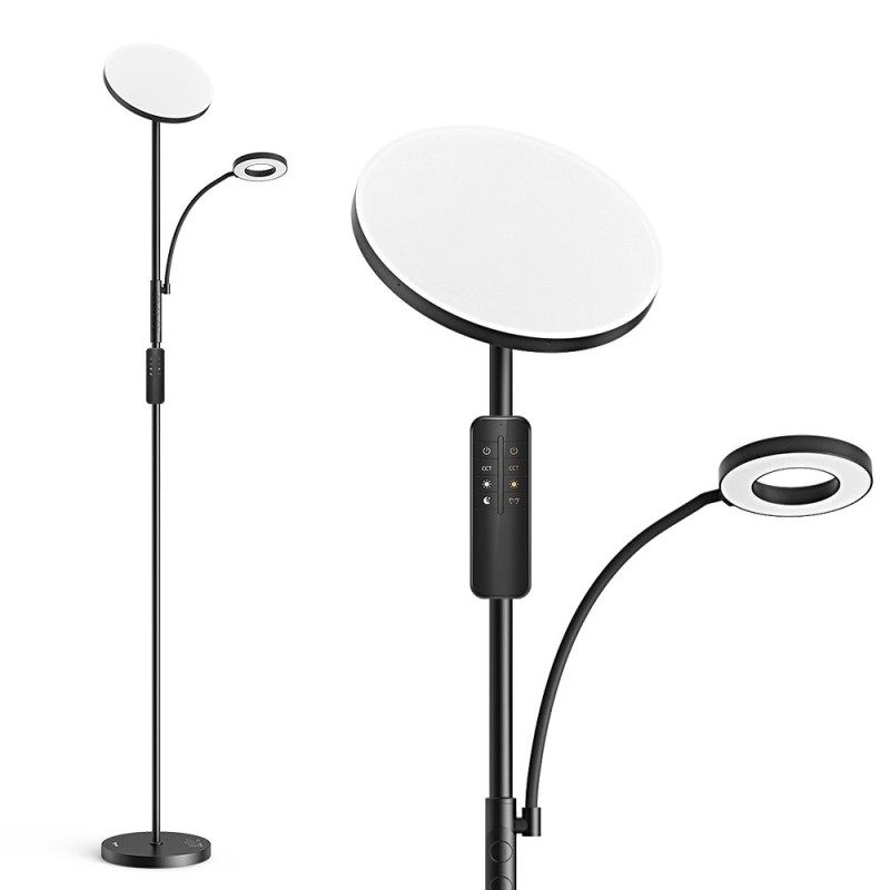 BlitzWill BWL-FL-0001 36W lattiavalaisin kahdella valopäällä kaukosäätimellä 2700–6500K 10 himmennystasoa