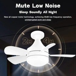 Elfeland 18 tuuman E27-ruuvikantainen kauko-ohjattava kolmivärinen himmennettävä hiljainen kattotuuletinvalaisin