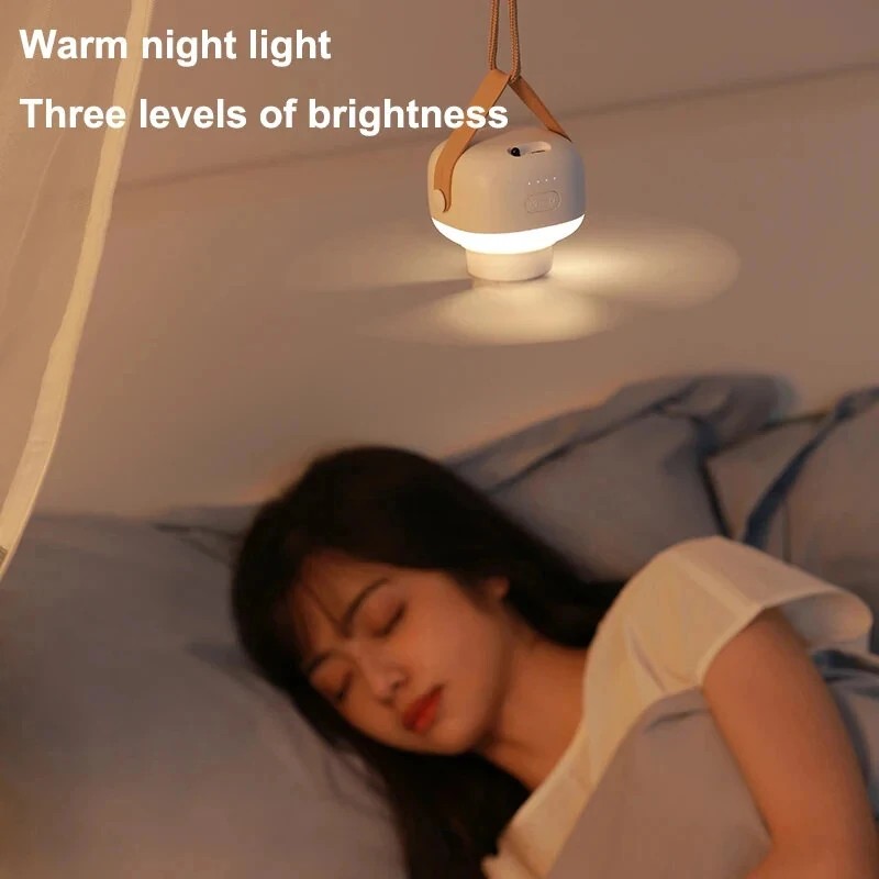 Tevorex kannettava kattotuuletin ladattava pitkäkestoinen akku kauko-ohjain led-valo telttakäyttöön