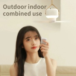 Tevorex kannettava kattotuuletin ladattava pitkäkestoinen akku kauko-ohjain led-valo telttakäyttöön