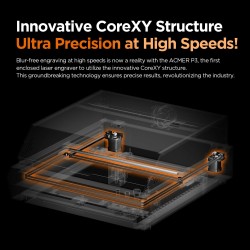 ACMER P3 kaksitoiminen kaksoislaserkaiverruskone suljetulla kotelolla ja kameralla puu metalli akryyli