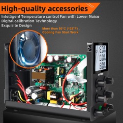 NICE-POWER 3010D säädettävä tasavirtalähde 30V 5A – 120V 3A nelinumeroinen LCD-näyttö USB-lataus älykäs tuuletin