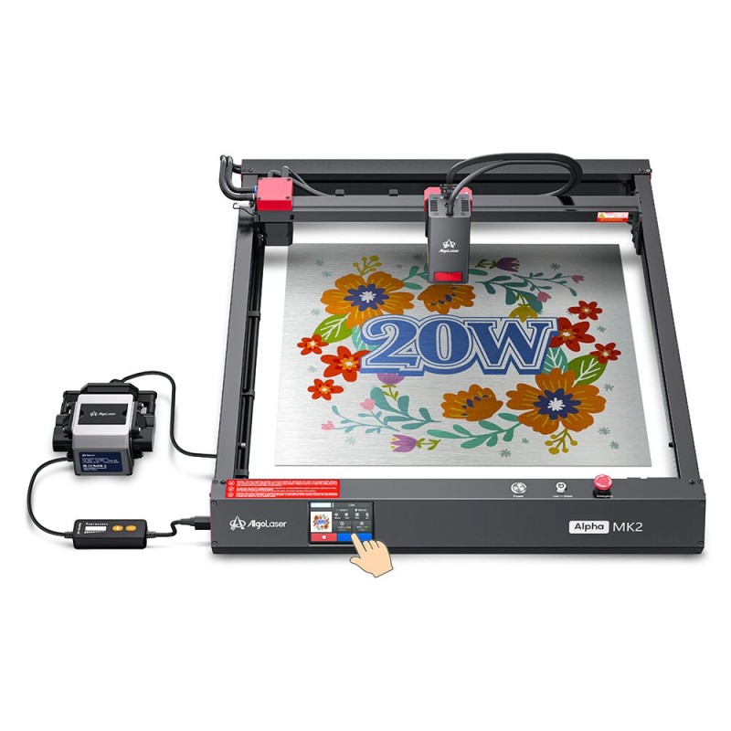Algolaser Alphas MK2 20 W:n diodilaser-kaiverrin 32 Gt sisäinen tallennustila älykosketusnäyttö