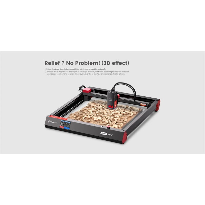 Algolaser Alphas MK2 20 W:n diodilaser-kaiverrin 32 Gt sisäinen tallennustila älykosketusnäyttö