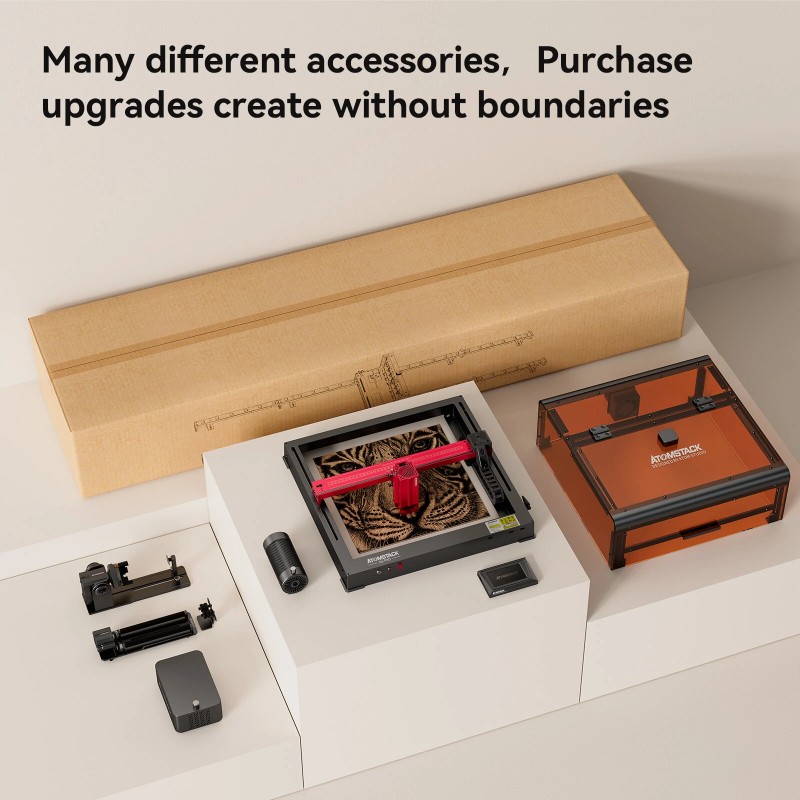 AtomStack A6 Pro 6W laserkaiverruskone asennusvapaa sovellusohjaus puu metalli akryyli