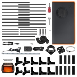 TWOTREES palonkestävä laserkaiverruksen suojakotelo silmäsuojaus 780x720x460 mm pölytiivis ilmanpuhallin