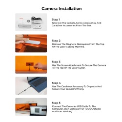 TOOCAA L2 älykamera viisi miljoonaa pikseliä korkea resoluutio metallikuori tarkka paikannus laserleikkurille