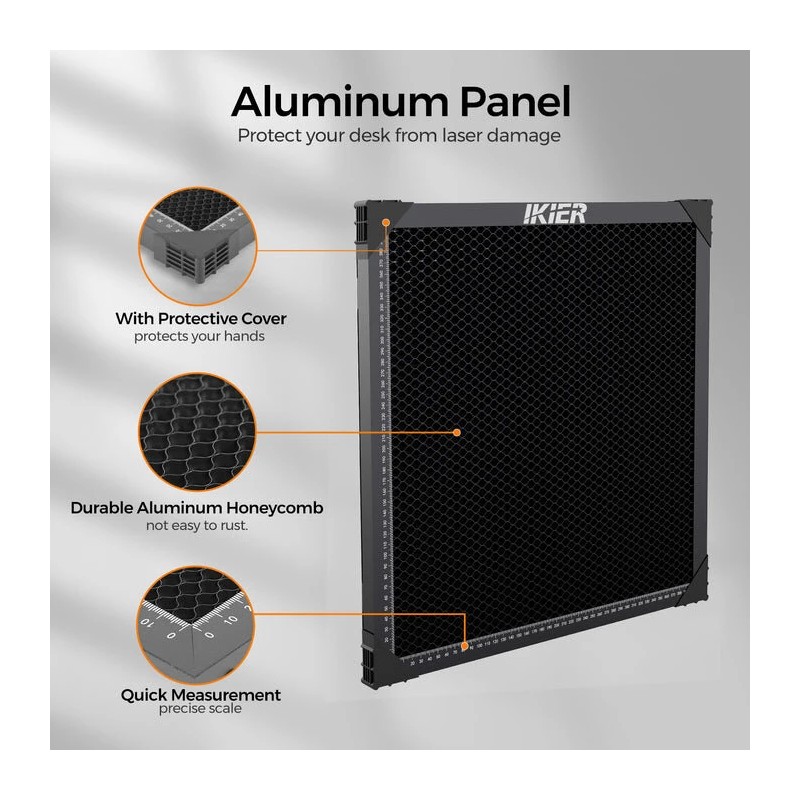 Hunajakennotyöpaneeli iKier täysmetallinen 500x500 mm laserkaiverruskoneille työpöydälle