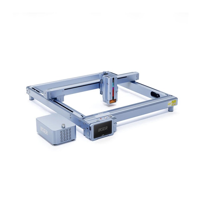 Tehokas iKier K1 Pro Max 48W/24W vaihdettavalla teholla kaiverrus- ja laserleikkuri 4,3 tuuman kosketusnäytöllä