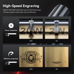 IKier K1 Pro 1064nm 20W kuitulaserkaiverrus ja leikkauskone 410x410 mm