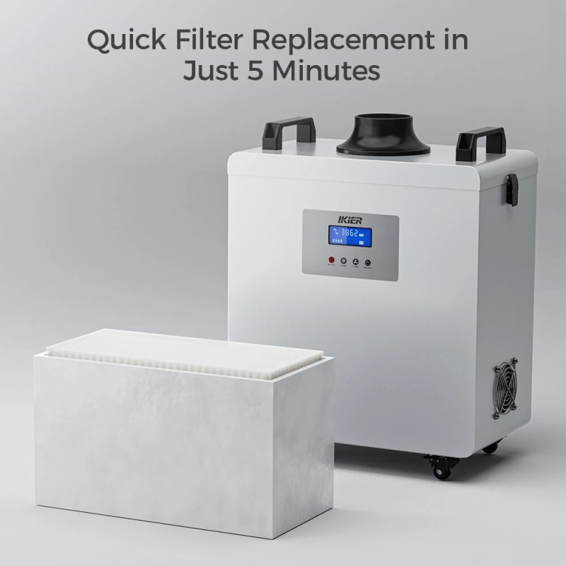 Tehokas iKier D4 savunpoistaja ilmanpuhdistin 3-kerroksinen suodatus harjaton moottori hiljainen käyttö