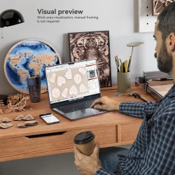 AtomStack AC2 langaton kamera laserkaivertimelle tarkka automaattinen paikannus 1080p video LightBurnille ja AtomStackille