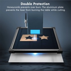 LONGER 440x440 mm hunajakennolevy työpöytä korkealaatuinen teräslevy laserkaiverrin lisäosa puulle akryylille