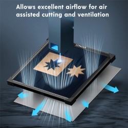 LONGER 440x440 mm hunajakennolevy työpöytä korkealaatuinen teräslevy laserkaiverrin lisäosa puulle akryylille