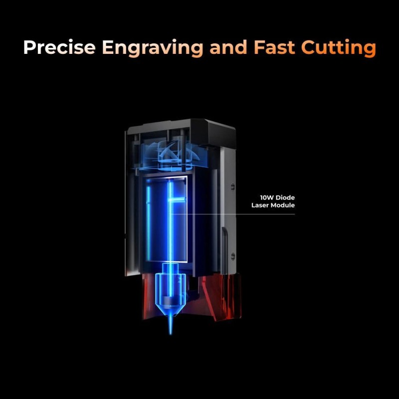 TOOCAA L2 10W tarkka laserkaivertaja 430 x 400 mm alumiinirakenteinen yhteensopiva LightBurn LaserGRBL