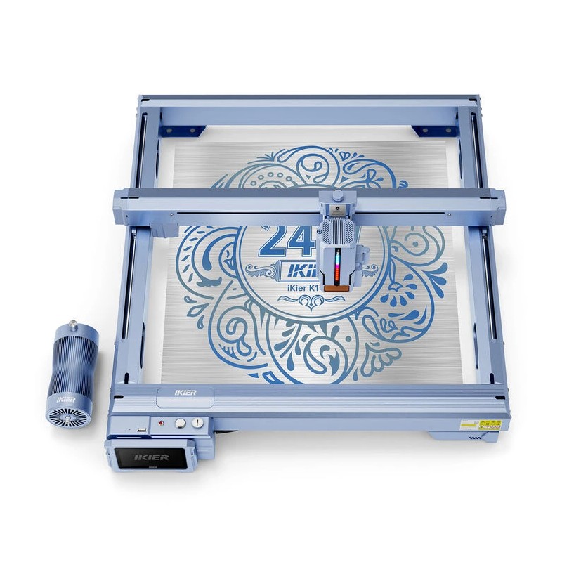 Tehokas iKier K1 Pro 24 watin laserkaiverruskone 4 3 tuuman kosketusnäytöllä moottoroitu Z akseli