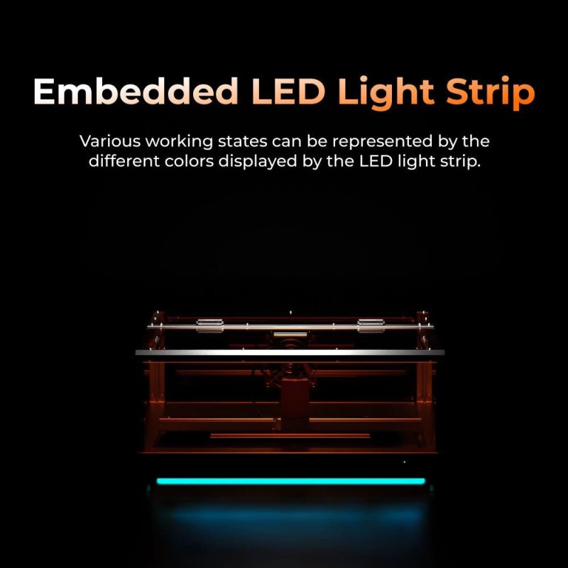 TOOCAA L2 20W laserkaiverrin korkean tarkkuuden työalue 430×400 mm alumiiniseos yhteensopiva LightBurn LaserGRBL