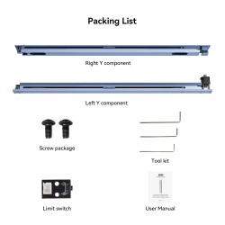 Laajennettu työalue iKier Y-akselin jatkosarja K1-sarjalle 750x410 mm