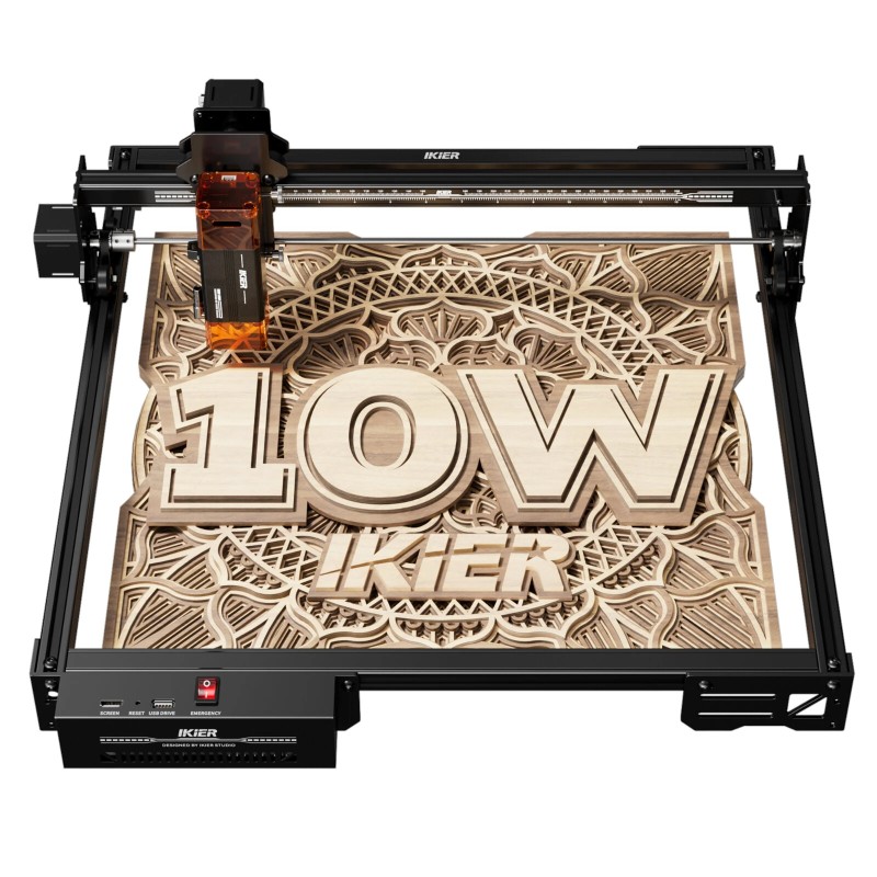 Monipuolinen iKier X10 Pro 10W laserkaiverruskone gen2 pistepuristustekniikalla puu metalli
