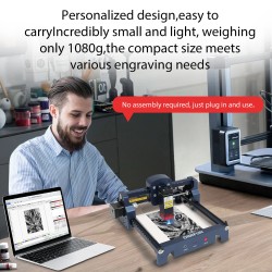 Kompakti DIMIFUN D9 A45 4.5W laserkaiverrin 445nm 130x130mm 10000mm/min monimateriaalinen