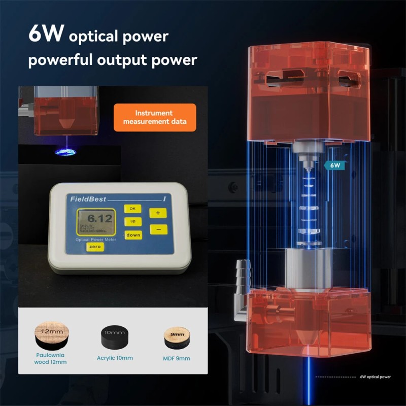 ATOMSTACK A5 V2 laserkaiverrin 6W teho 410x400 mm korkeanopeuksinen tarkkuus USB-yhteys