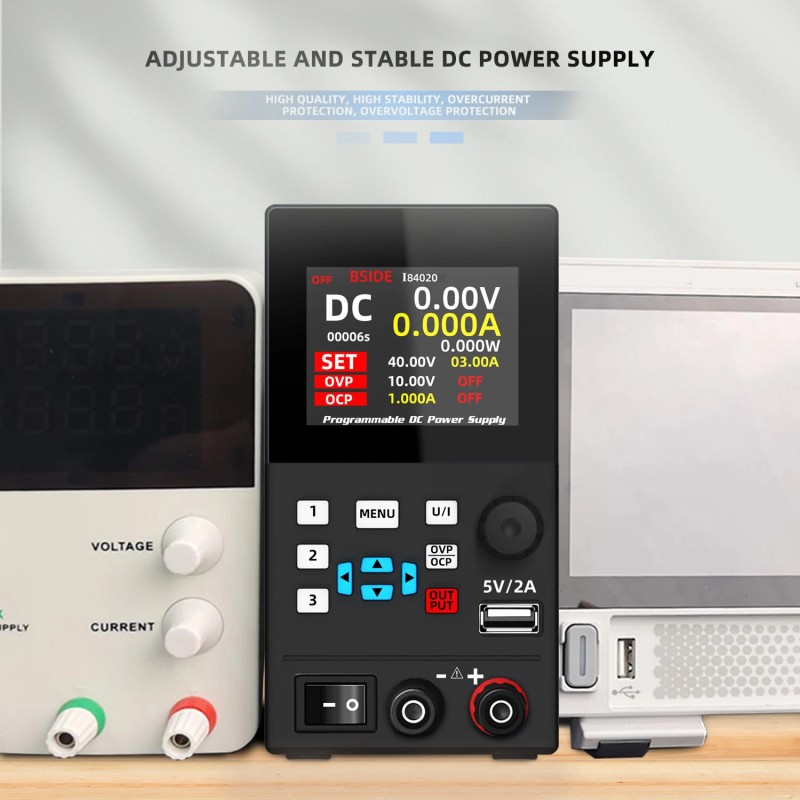 BSIDE I8305/I83010/I84020 säädettävä virtalähde 0–300W tarkka ohjaus ilmajäähdytys kompakti kevyt
