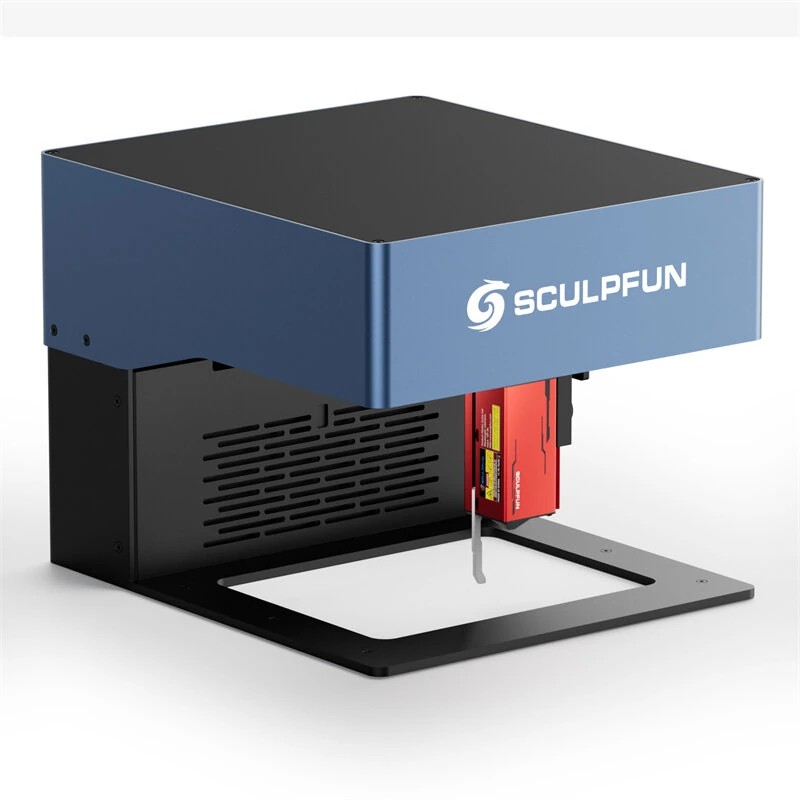 Sculpfun iCube Pro 5W kannettava laserkaiverrin savusuodattimella ja lämpötilahälytyksellä 130x130 mm